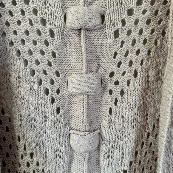 Maurices Womens Open Front Crochet Cardigan Pink Sweater Size M - Picture 6 of 12